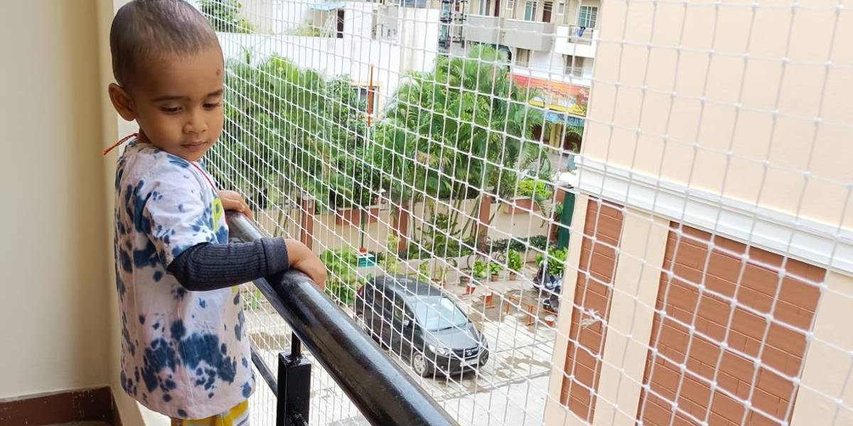 Children Safety Nets for Balconies in Chennai & Hyderabad | Child & Pets Safety